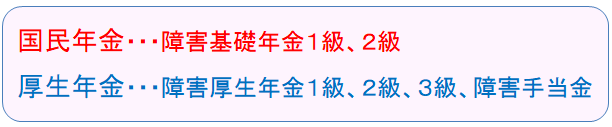 初診日の年金種類により受け取れる年金が異なる