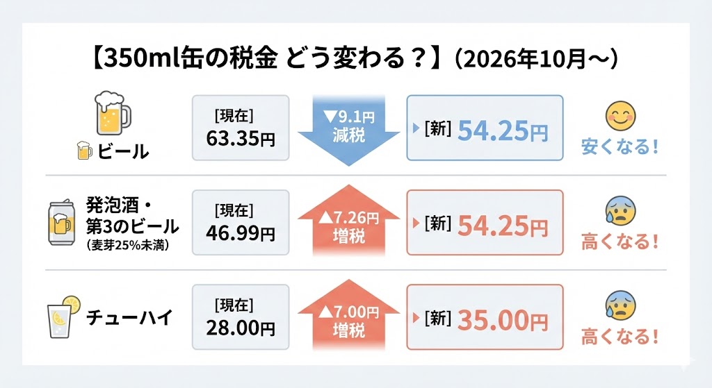 2026年10月 酒税改正のインパクト