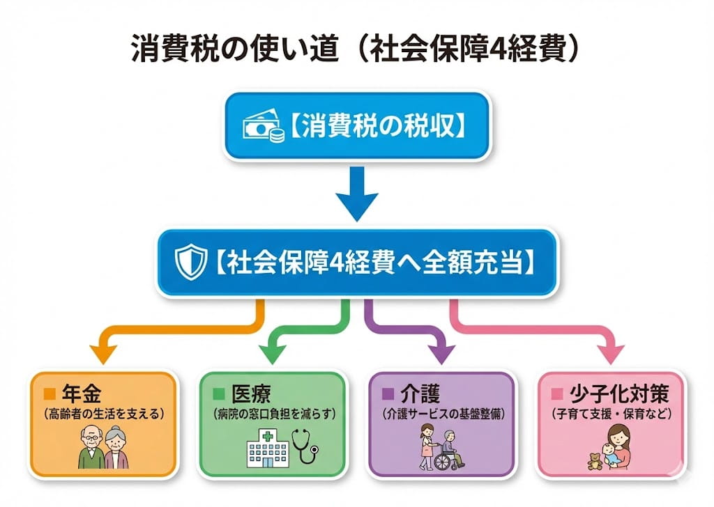 消費税の使い道(社会保障4経費)