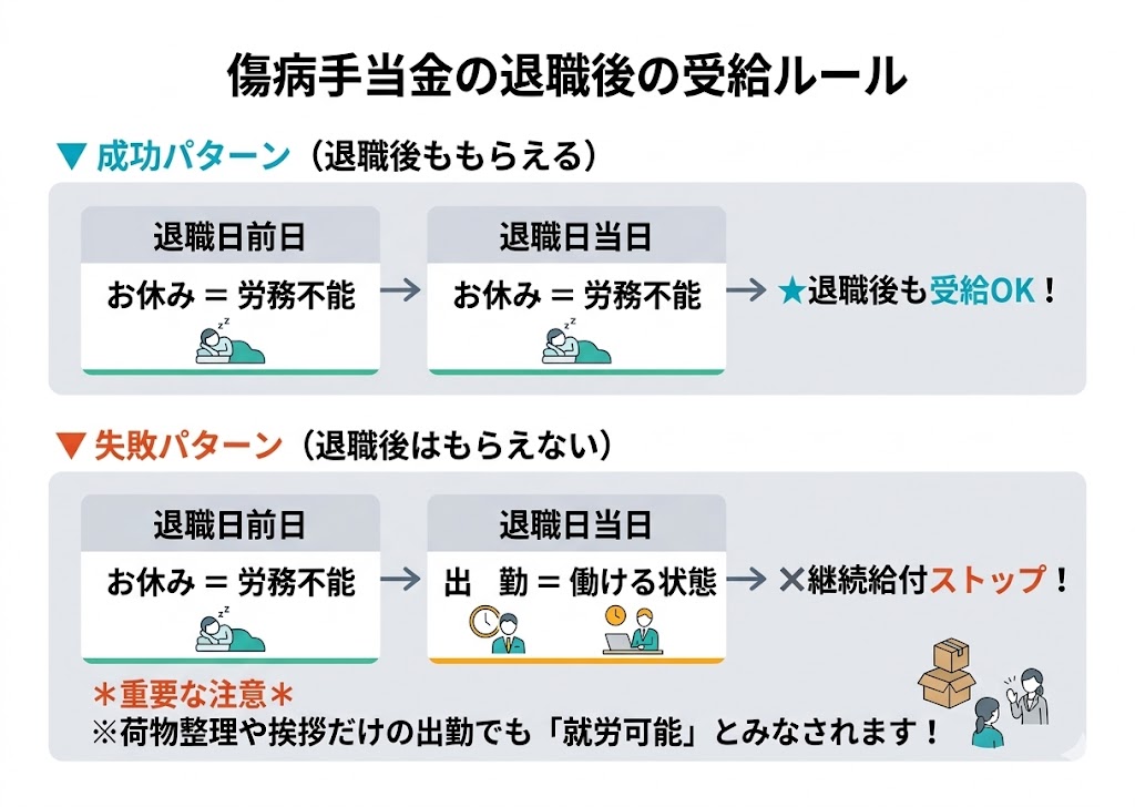 退職後も傷病手当金をもらうためのNG行動
