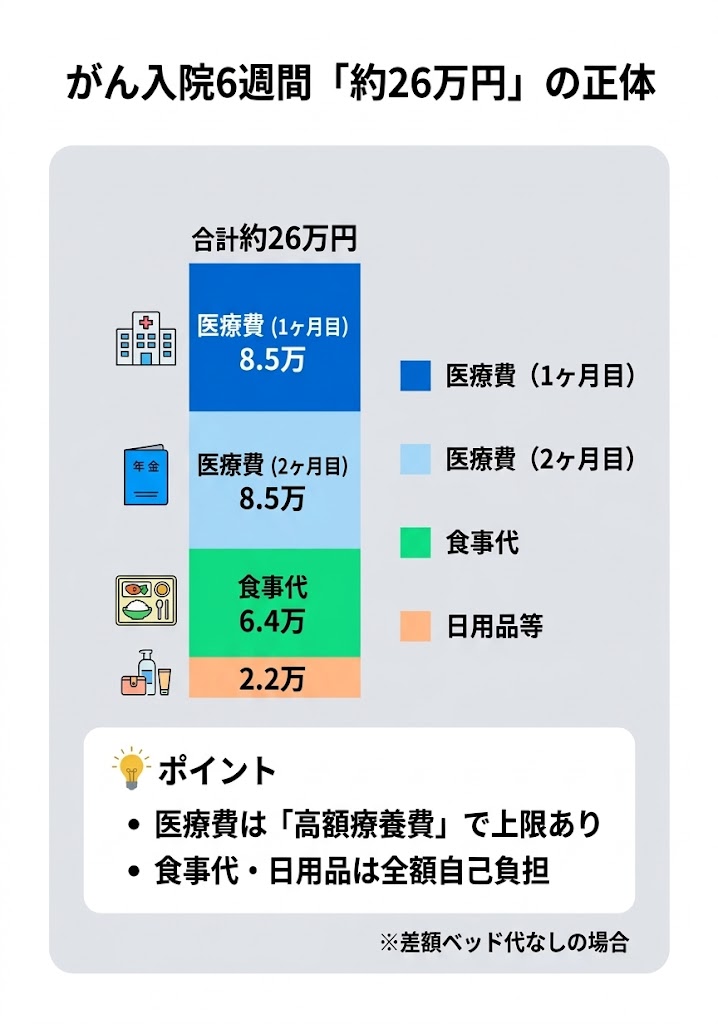 6週間入院「約26万円」の内訳チャート